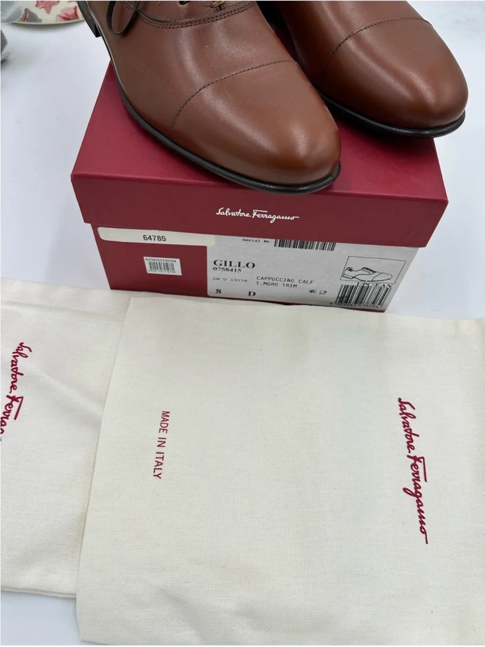 Men’s Salvatore Ferragamo GILLO lace up Loxford size 8D made in Italy